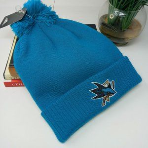 San Jose Sharks Pom Pom Wool Beanie